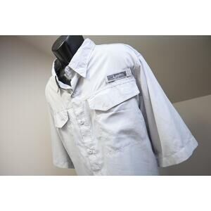 Habit Vented Fishing Shirt Gray Short Sleeve Camping Outdoors Mens Size 2XL XXL